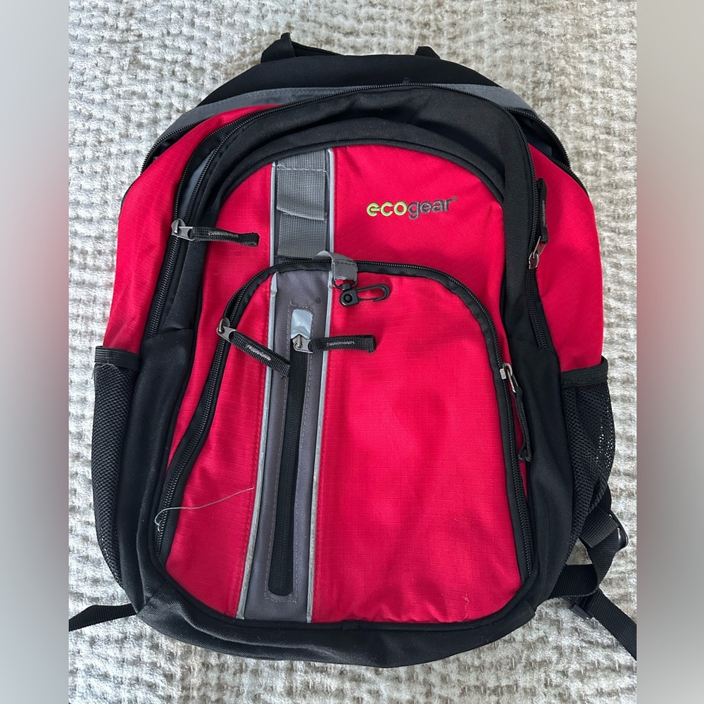 ECOGEAR Red Grey & Black Backpack